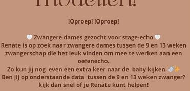 Gezocht zwangere dames voor stage-echo